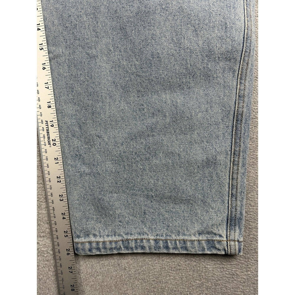 P&Co 304 Jeans Womens 18 36L Light Wash Blue Relaxed Cropped Denim Cargo NWT - Picture 6 of 12